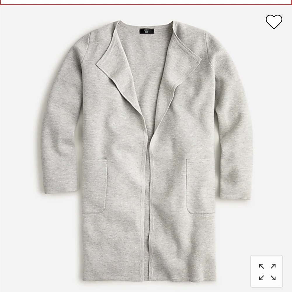 JCrew Juliette Collarless sweater blazer size XS